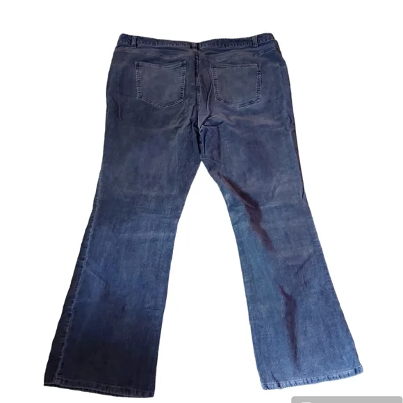 Woman Within Pants 20w Corduroy Blue Stretch Trousers. Dimensions waist … - Picture 2 of 2